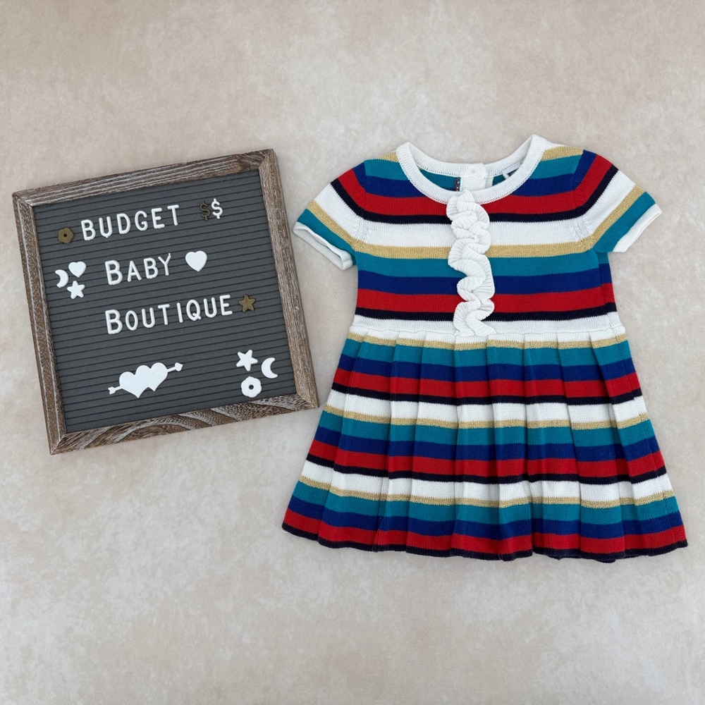 Janie and Jack Multicolor Striped Sweater Dress